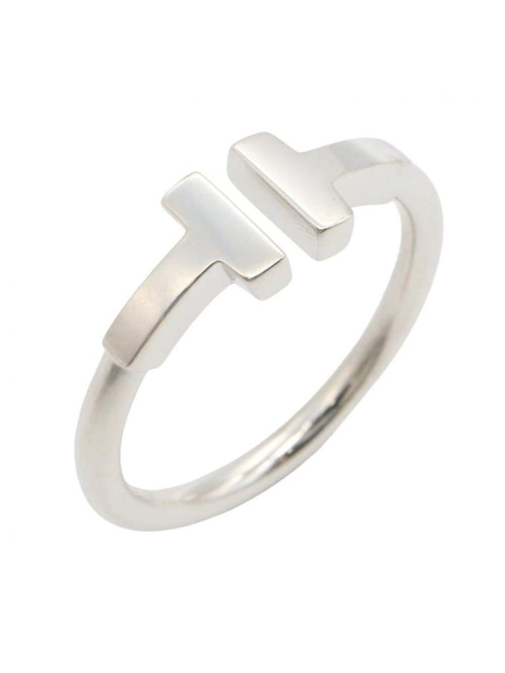 Tiffany & Co Ring T Wire 18k White Gold T Wire‐ring